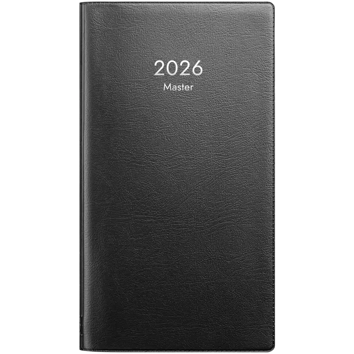 Burde Kalenteri 2026 Master musta muovikansi