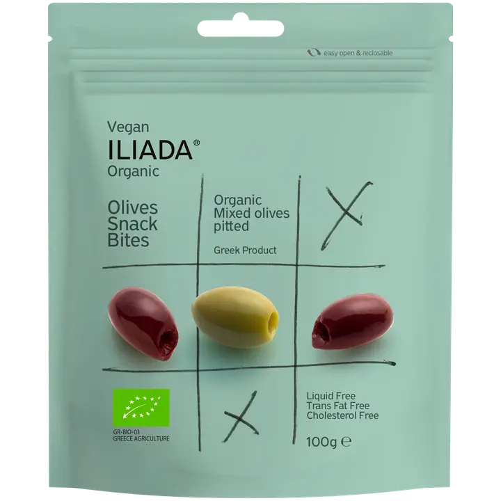 Iliada kivettömät luomuoliivit 100 g
