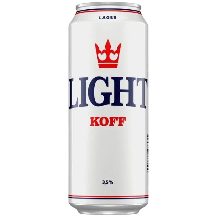 Koff Light Lager olut 3,5  til-% tölkki 0,5 L