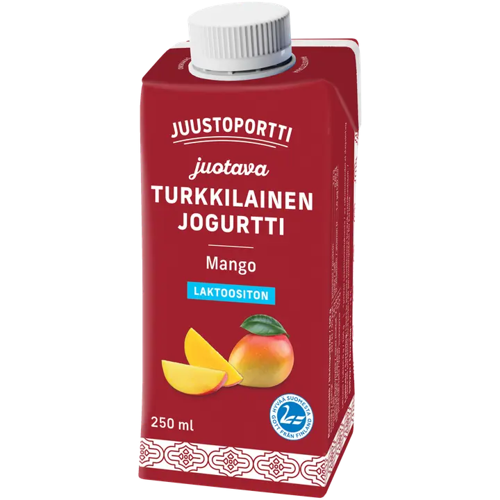 Juustoportti juotava turkkilainen jogurtti 250 ml mango laktoositon