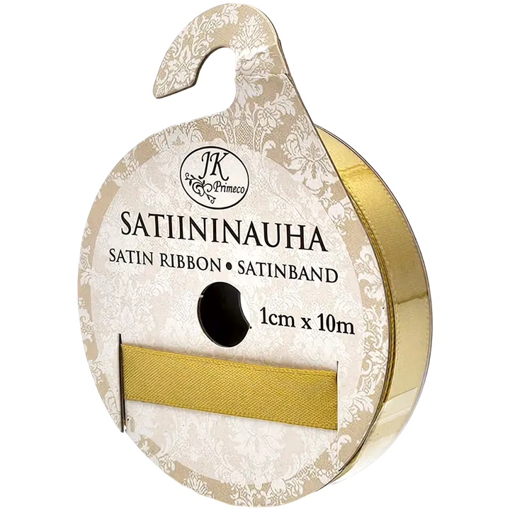 J.K. Primeco satiininauha 1cm x 10m kulta