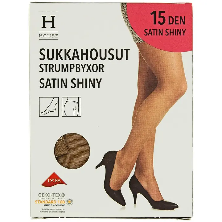 House sukkahousut Satin Shiny 15 den Sun, koko 44-48