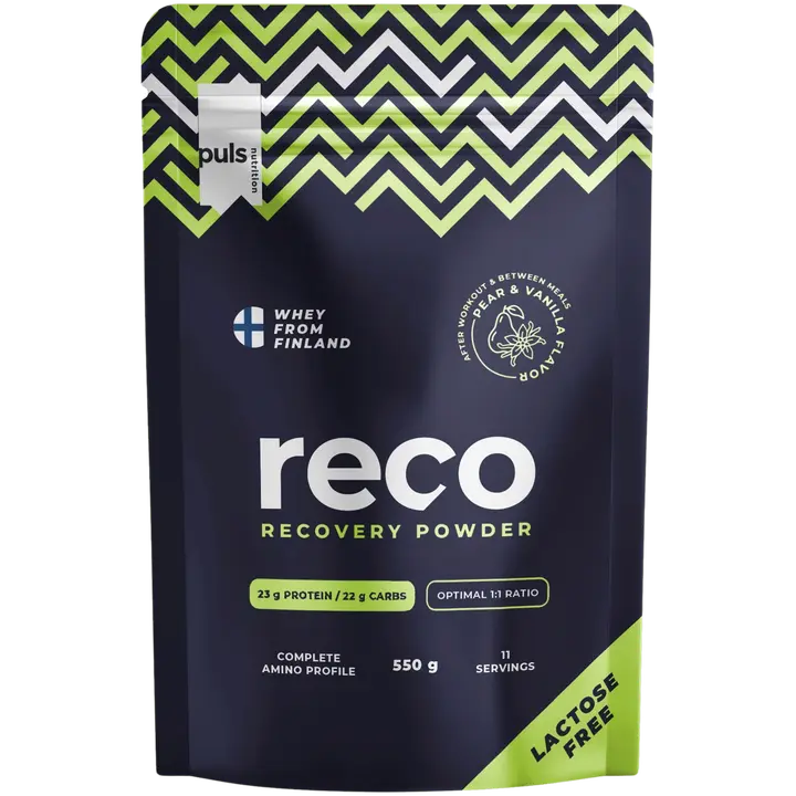 PULS RECO Pear&Vanilla proteiini-hiilihydraattijuomajauhe 550g