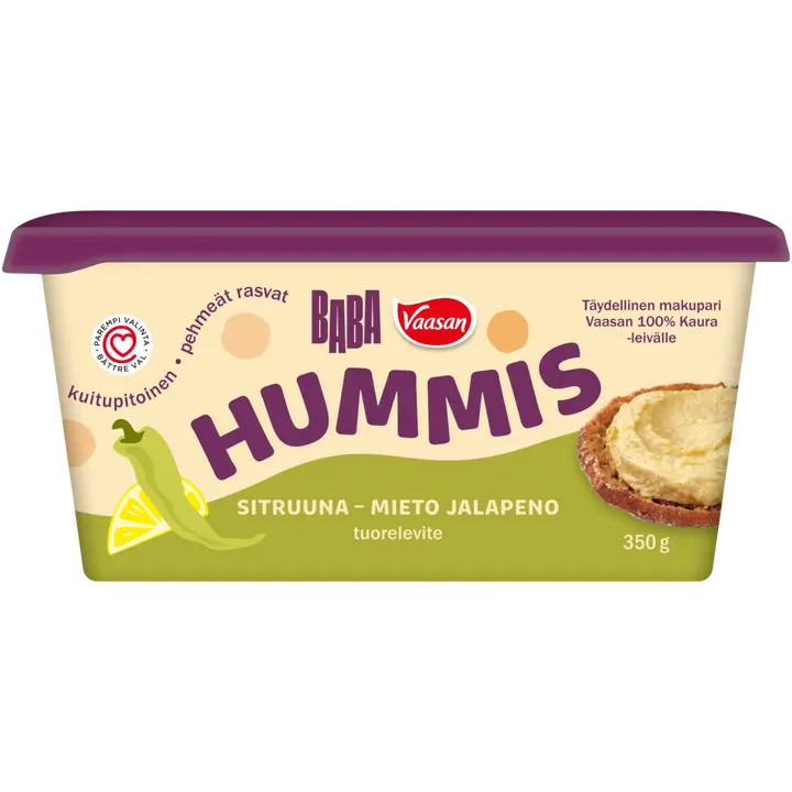 Baba HUMMIS 350G, SITRUUNA&MIETO JALAPENO