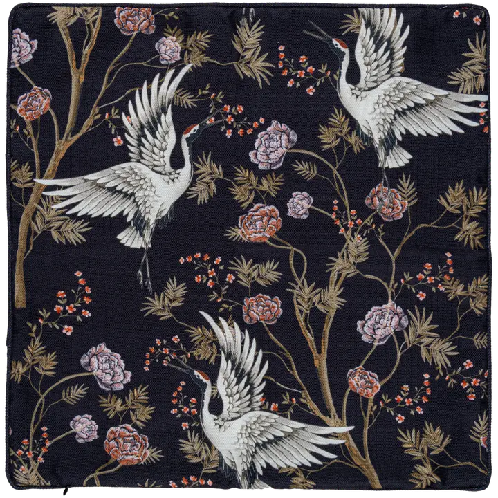 House sisustustyynynpäällinen Crains-Flowers musta
