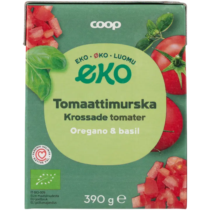 Coop Eko tomaattimurska yrtit luomu 390 g