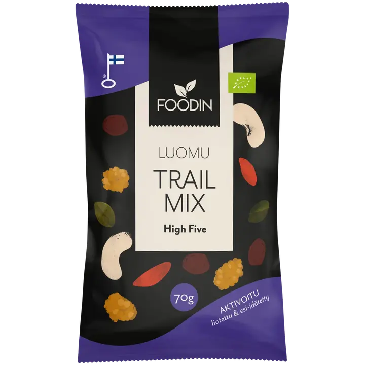 Foodin Activated trail mix high five luomu 70g
