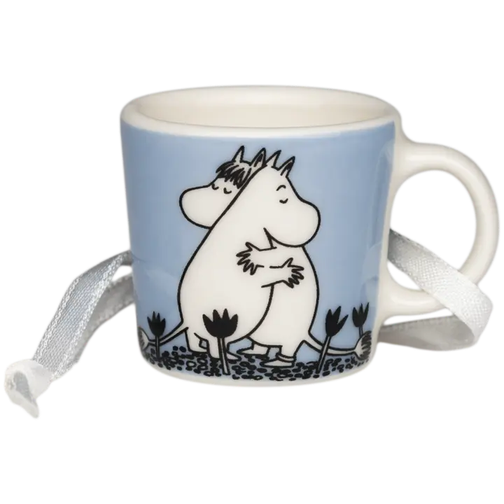Moomin Arabia Muumi mini muki Rakkaus sininen rasiassa