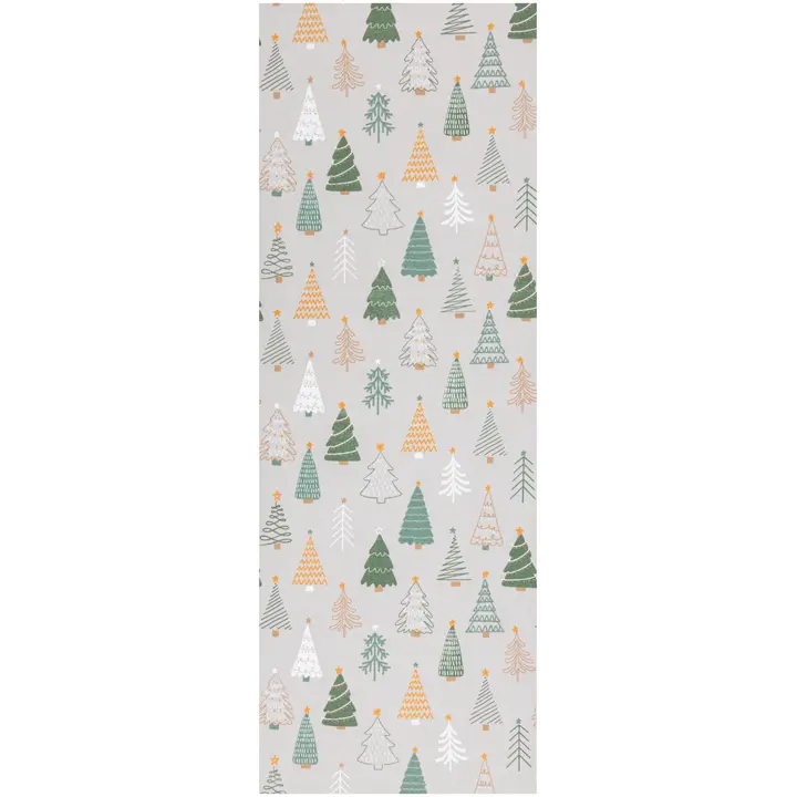 House kaitaliina Christmas trees 33x120 cm beige