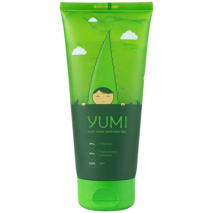 Yumi 99 % aloe vera geeli vartalolle, kasvoille ja hiuksille 200 ml