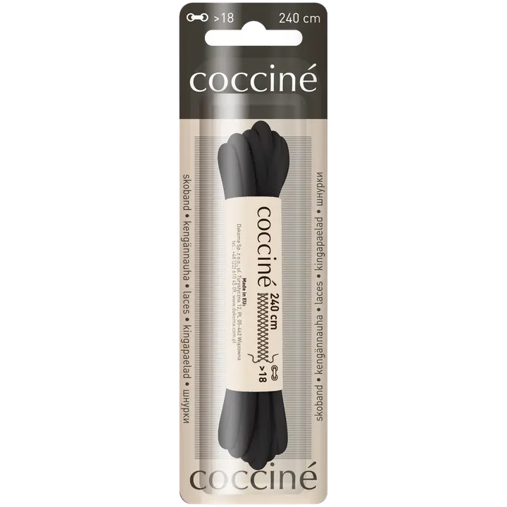 Coccine kengännauha 240 cm, musta