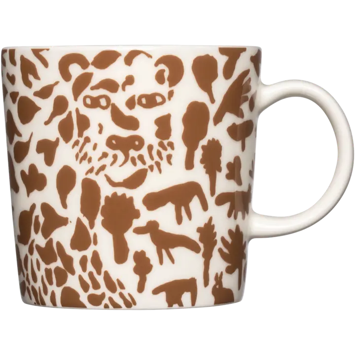 Iittala Oiva Toikka kokoelma Gepardi muki 0,3l ruskea