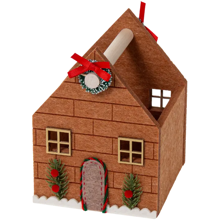 AmandaB Joulutalo huopa 13 x 13 x 17 cm