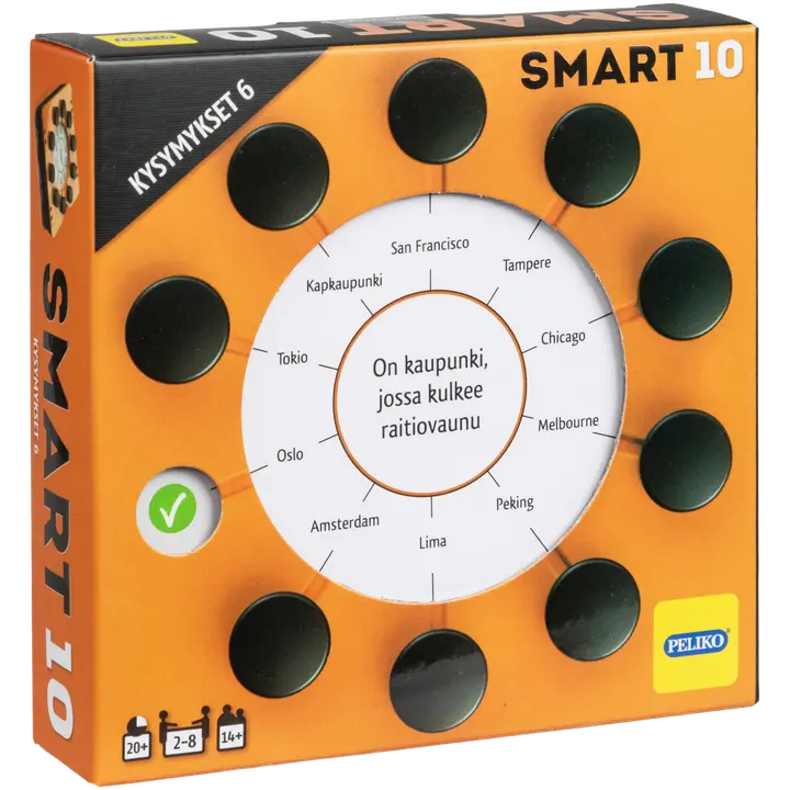 Peliko tietopeli Smart10 Kysymykset 6