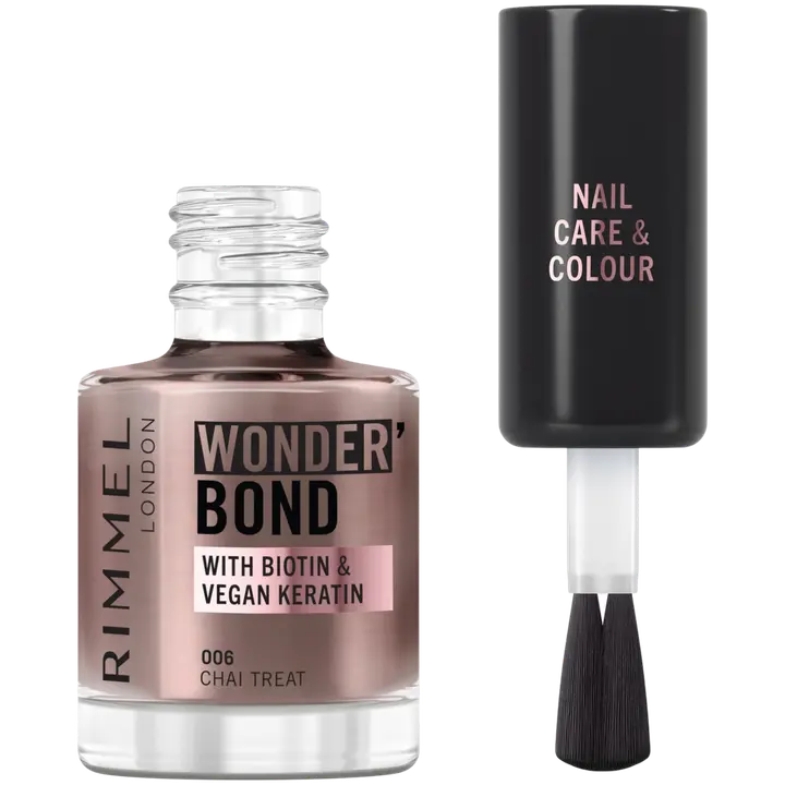 Rimmel London Wonderbond Nail Polish 12 ml, 006 Chai Treat kynsilakka
