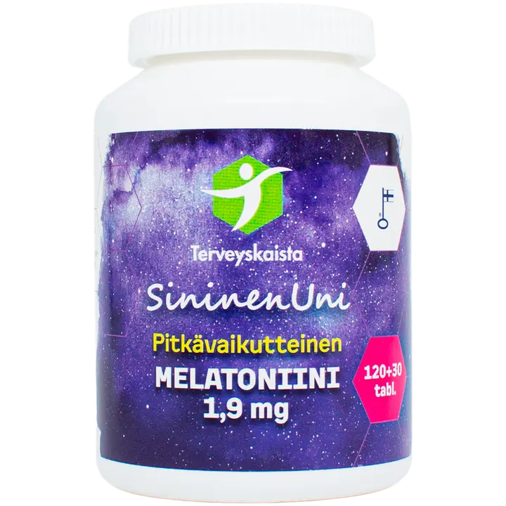 Terveyskaista SininenUni Melatoniini 1,9 mg pitkävaikutteinen 150 tabl.