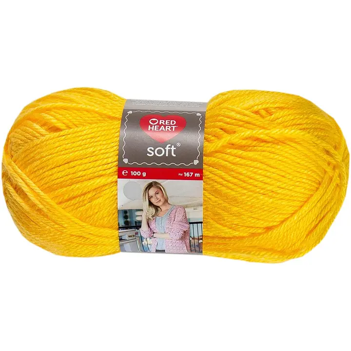Prym Red Heart neulelanka Soft akryyli 100g keltainen