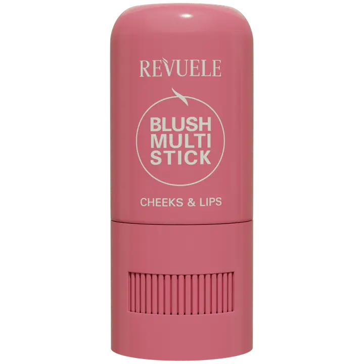 Revuele Blush multi stick 01. Monikäyttöinen voidemainen poskipuna, jota voi myös käyttää huulille.