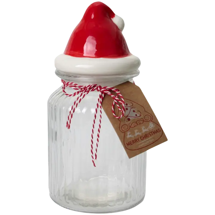 AmandaB lasipurkki tonttulakki 21 cm