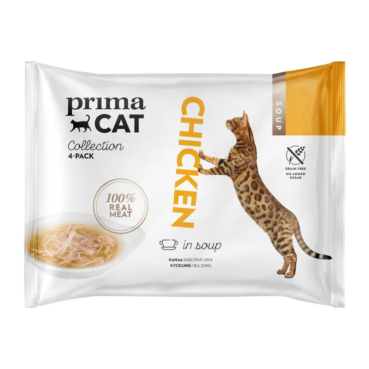 PrimaCat Soup Kananlihaa liemessä 4 x 40 g