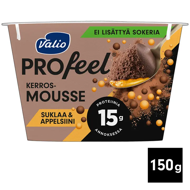 Valio PROfeel® kerrosmousse 150 g suklaa & appelsiini laktoositon