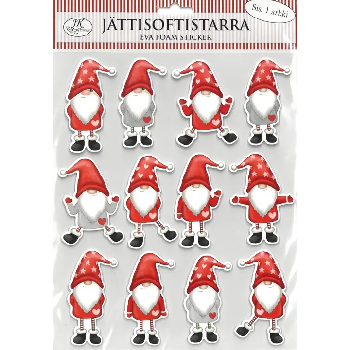 J.K. Primeco jättisoftistarra-arkki Tonttuhahmot