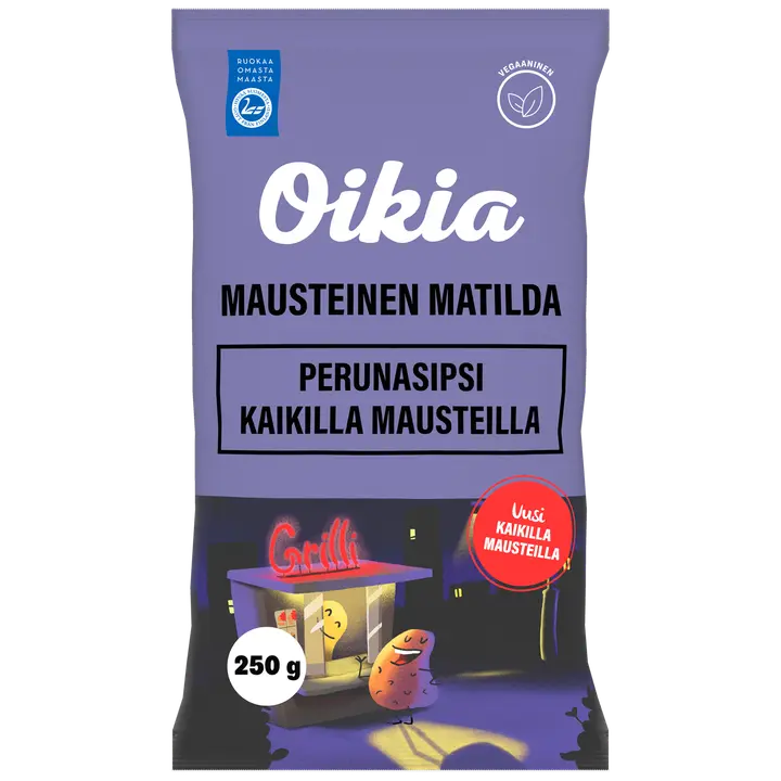 Oikia Mausteinen Matilda kaikilla mausteilla perunalastut 250g