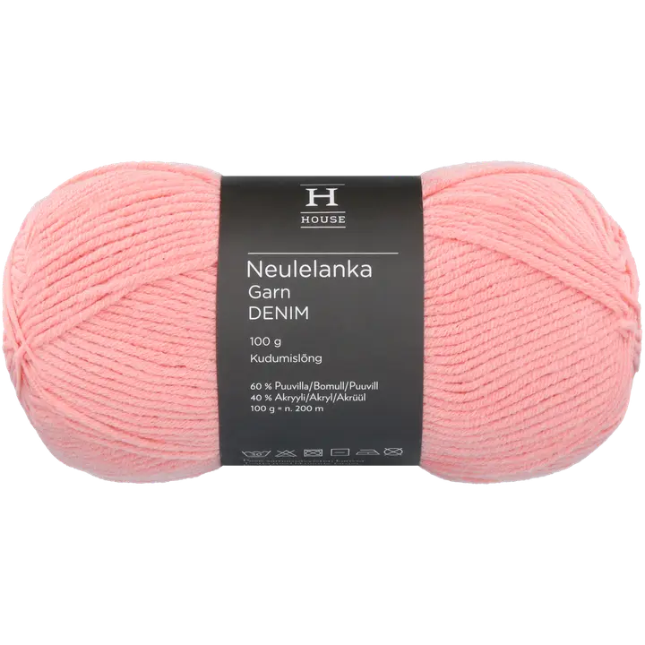 House lanka puuvillasekoite Denim 100 g Light Coral 11452
