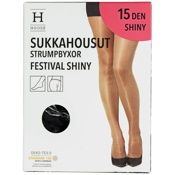 House naisten sukkahousut Festival Shiny 15 den musta, koko 40-44