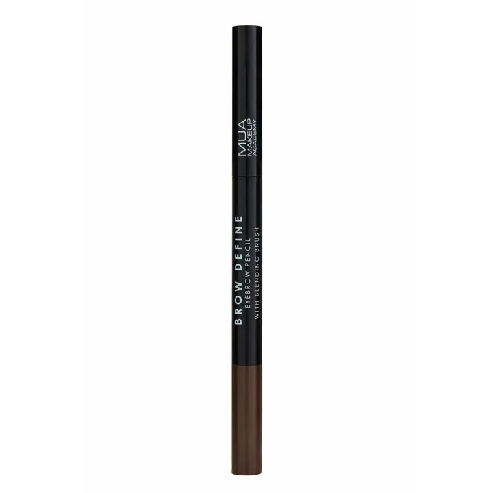 MUA Make Up Academy Brow Define Eyebrow Pencil with Blending Brush Dark Brown kulmakynä