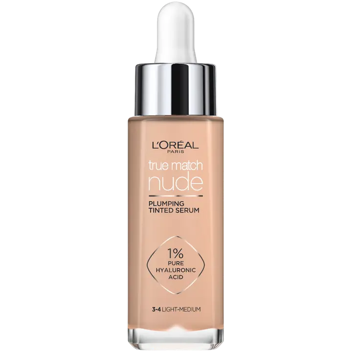 L'Oréal Paris True Match Nude Plumping Tinted Serum  3-4 Light-Medium -meikkivoide 30 ml
