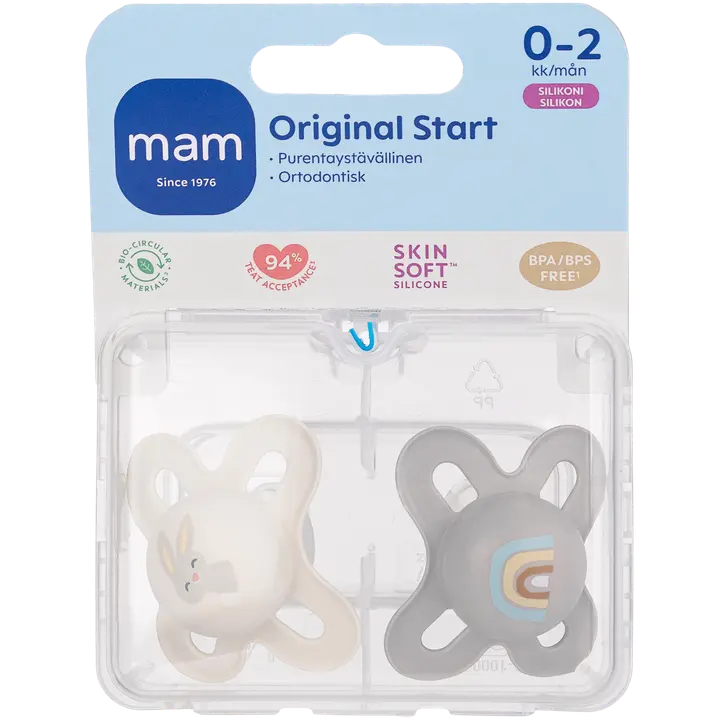 MAM Start Silk Teat 2kpl 0-2kk silikonitutti