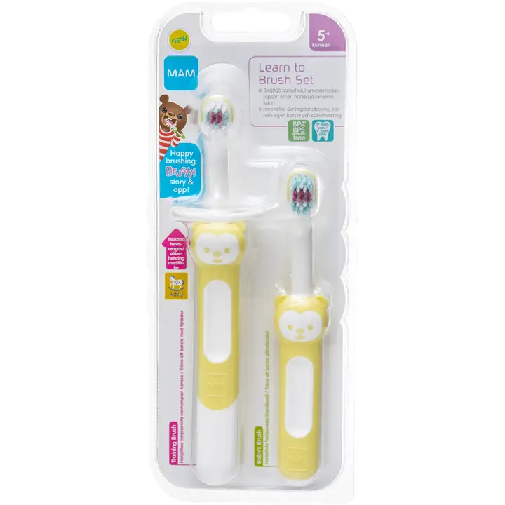 Ainu Mam Learn to Brush Set 5+kk hammasharjasetti