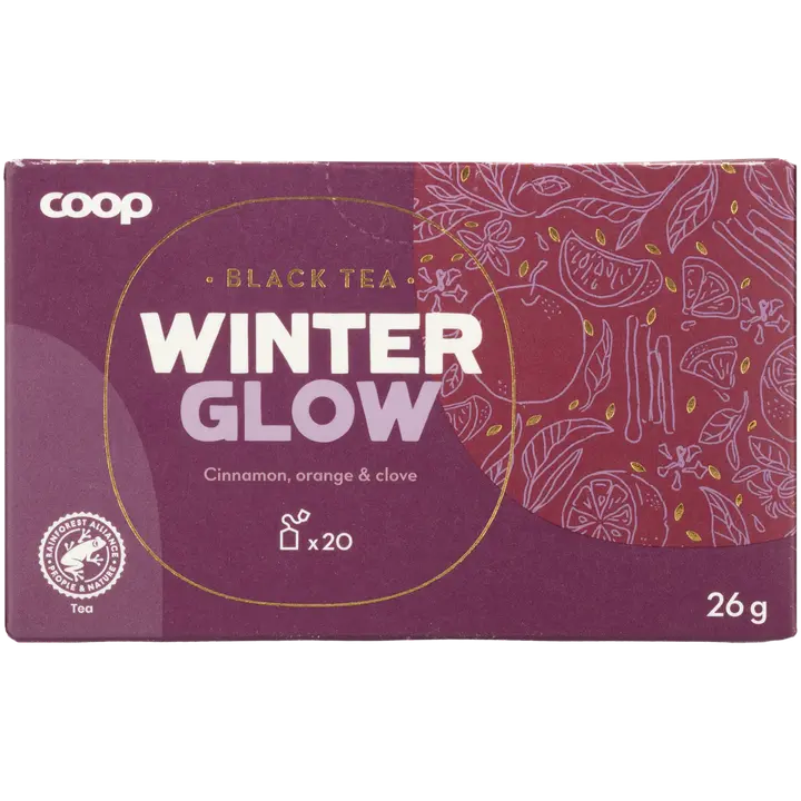 Coop musta tee Winter Glow 20 x 1,3 g