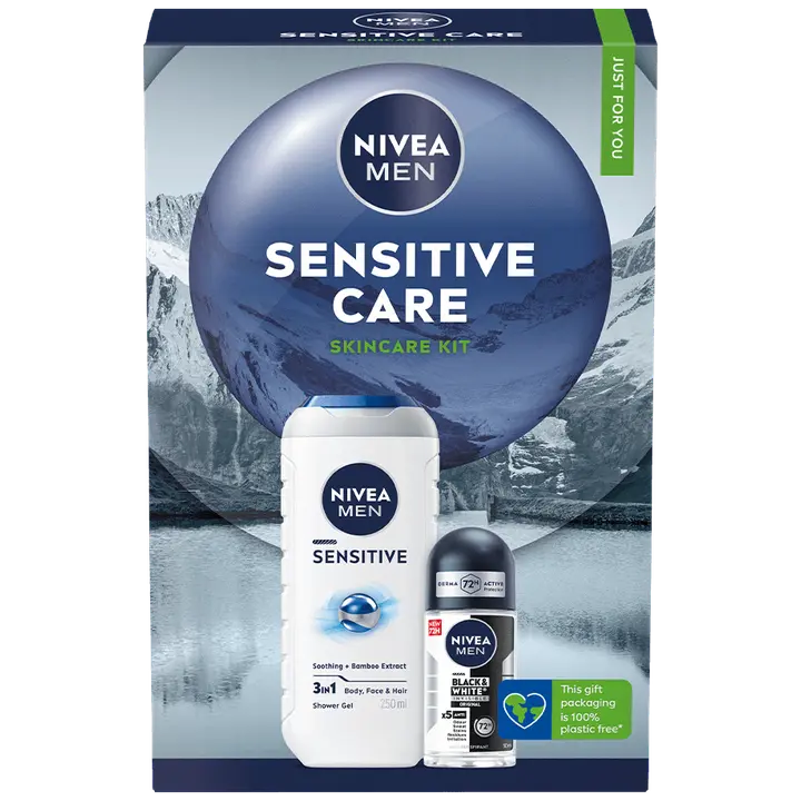 NIVEA MEN Sensitive Care lahjapakkaus 2025 sis. 2 tuotetta