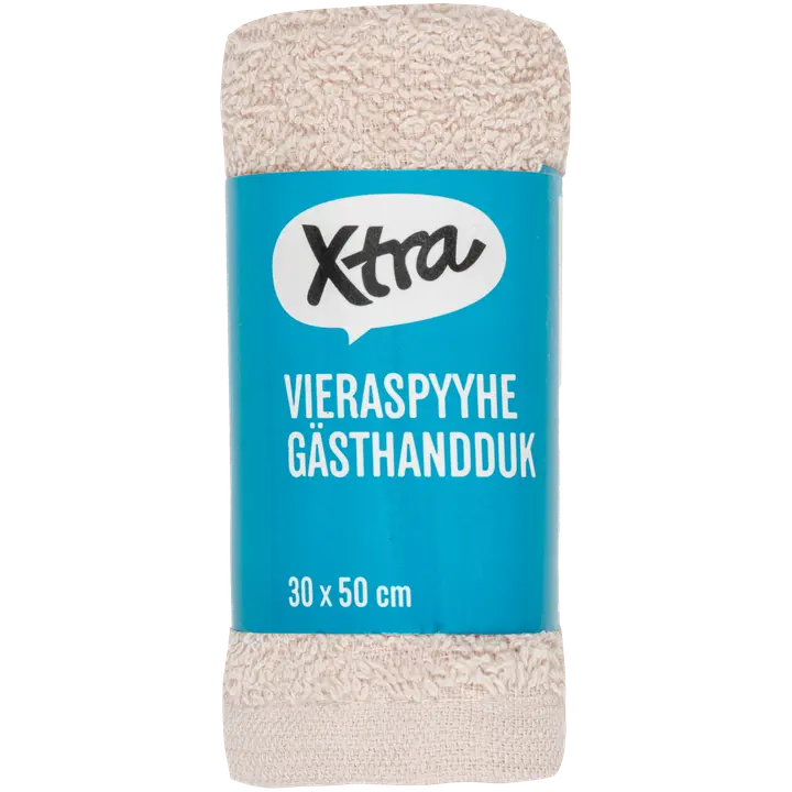 Xtra vieraspyyhe Anna 30x50 cm beige