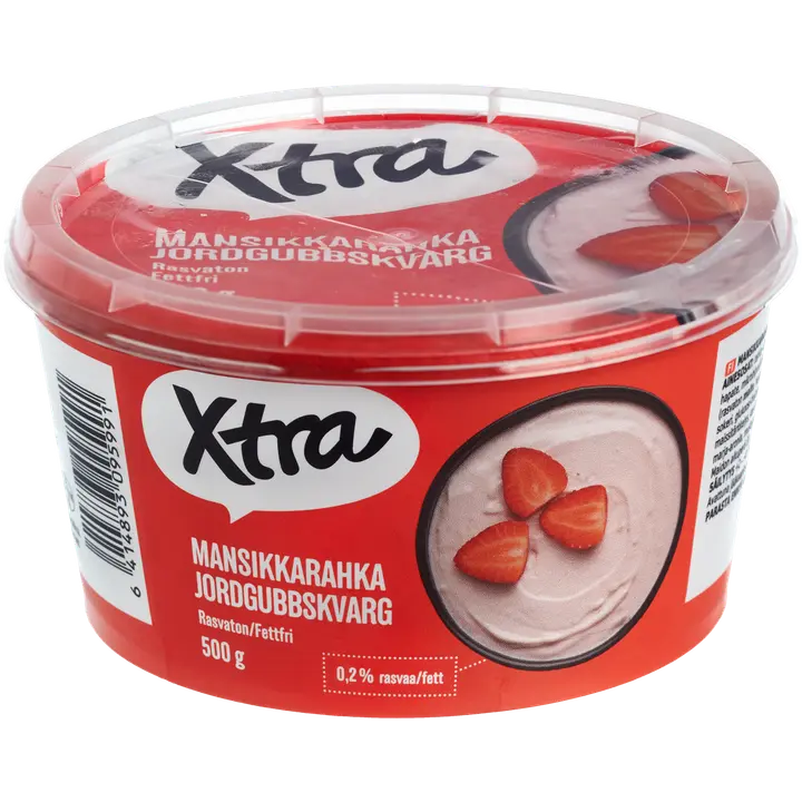 Xtra mansikkarahka rasvaton 0,2 % 500 g