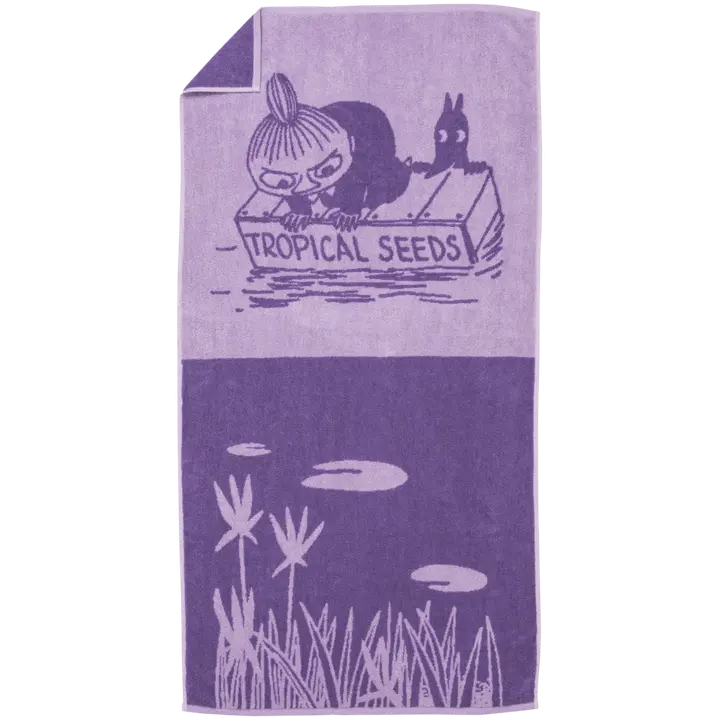 Moomin Arabia Muumi kylpypyyhe 70x140  Pikku Myy liila GOTS
