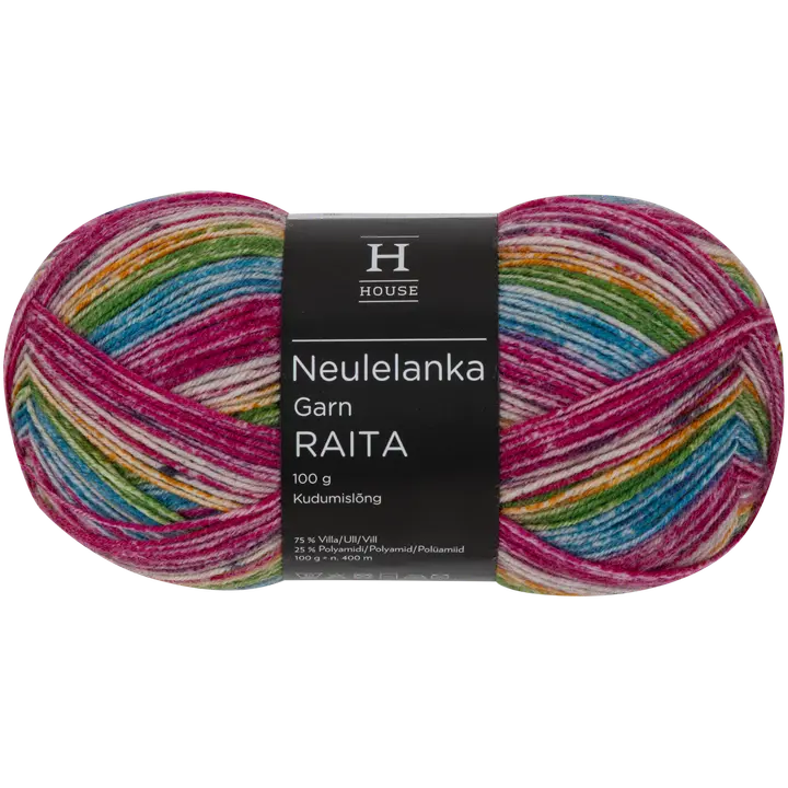 House sukkalanka Raita 100g monivärinen