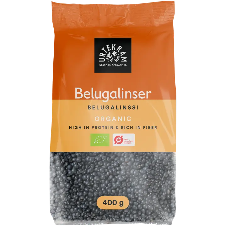 Urtekram luomu Belugalinssi 400g
