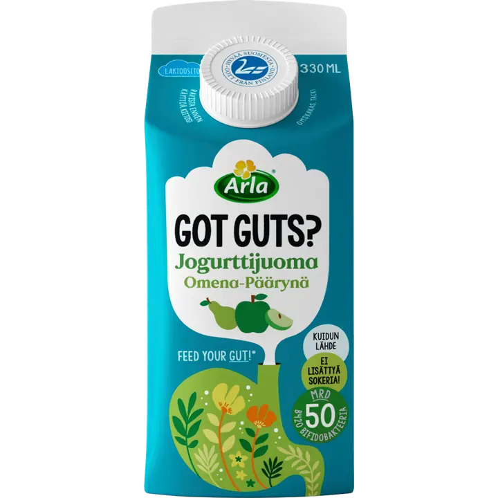 Arla Got Guts? laktoositon omena-päärynä jogurttijuoma 330 ml