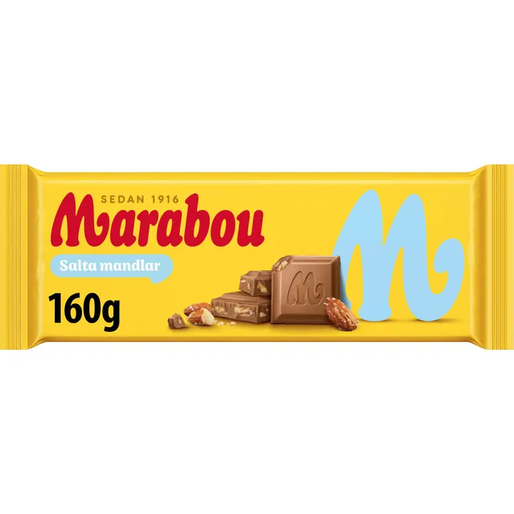 Marabou Salta Mandlar  suklaalevy 160g