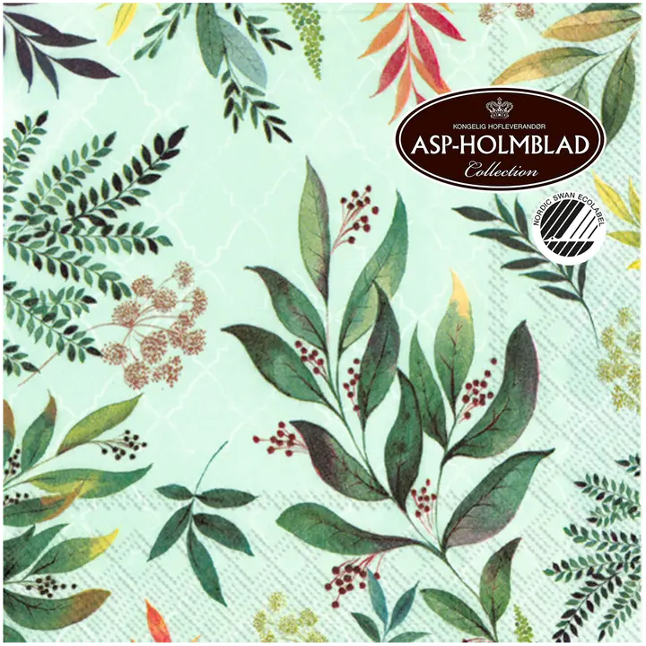 Asp lautasliina 33 cm vicento vihreä kuvio