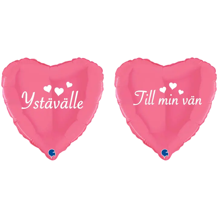 Ystävälle foliopallo, v.pun. 5 kpl/pkt