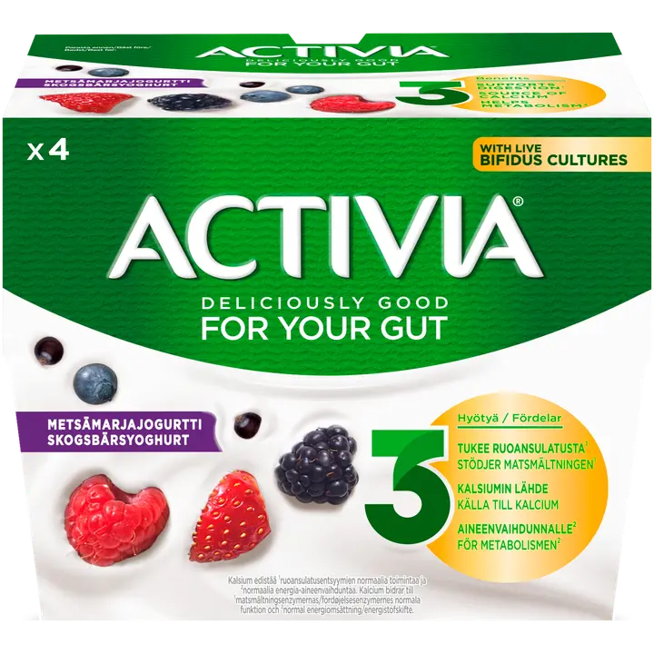 Danone Activia Metsämarjajogurtti 4x125g