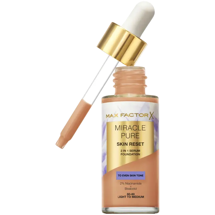 Max Factor Miracle Pure Serum Foundation 60-80 Light to Medium 30 ml
