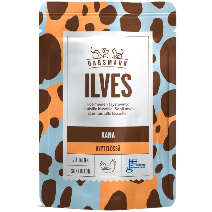 Dagsmark ILVES kotimainen kissan täysravinto, kanaa hyytelössä 80 g
