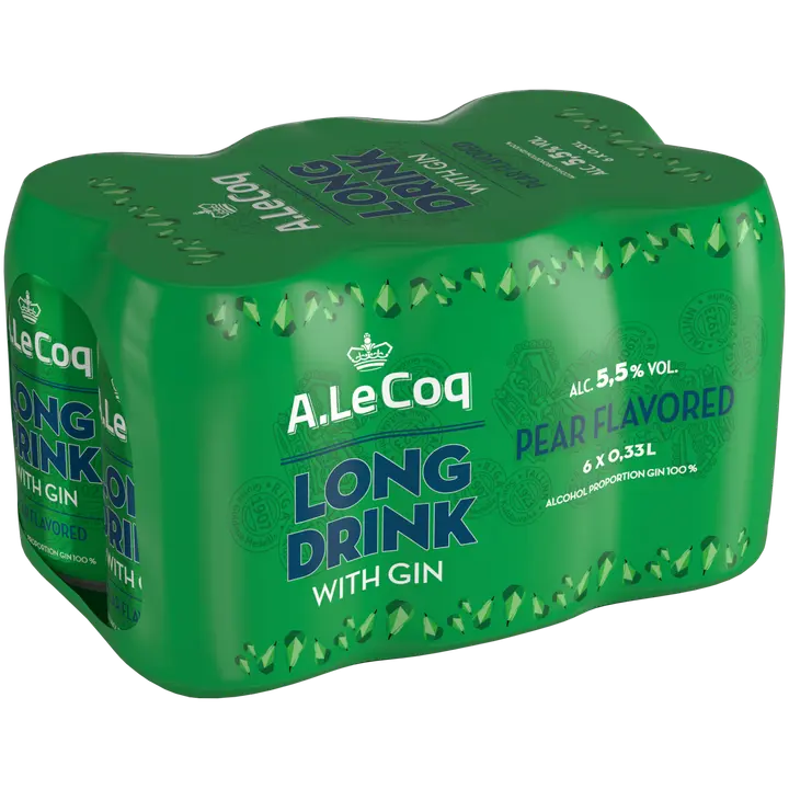 6xA. Le Coq GIN Pear Long Drink 5,5 % 0,33 l tlk