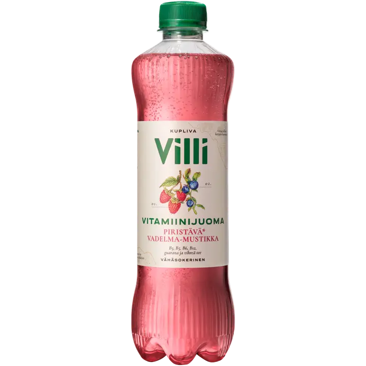 Villi Vitamiinijuoma vadelma-mustikka 0,5 l