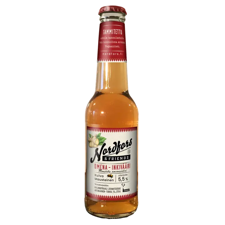 Inkiväärinmakuinen omenasiideri Nordfors & Friends 275ml 5,5%